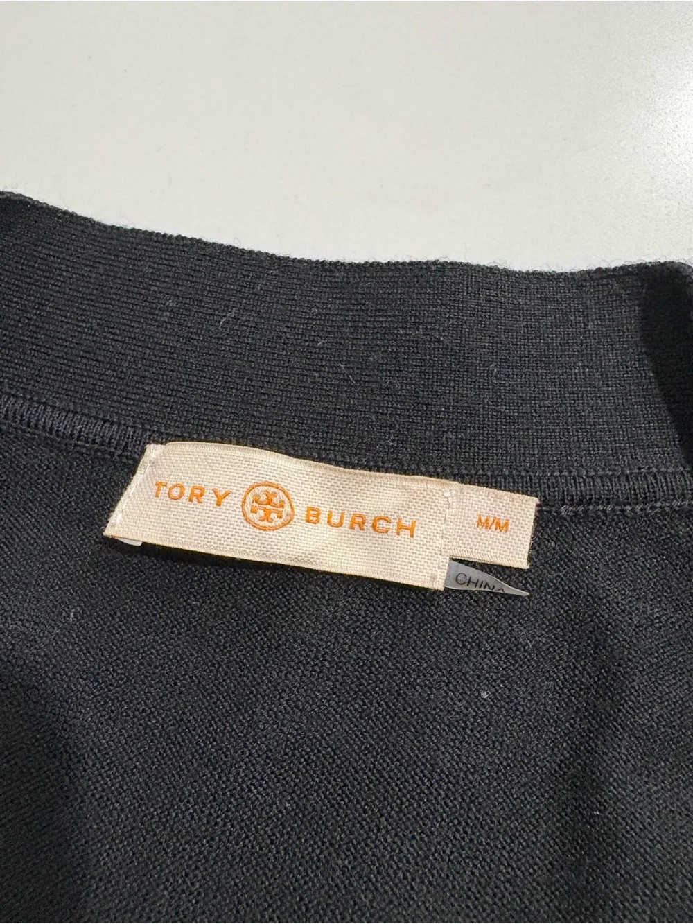 Tory Burch Black V-Neck Button-Front Cardigan Simone